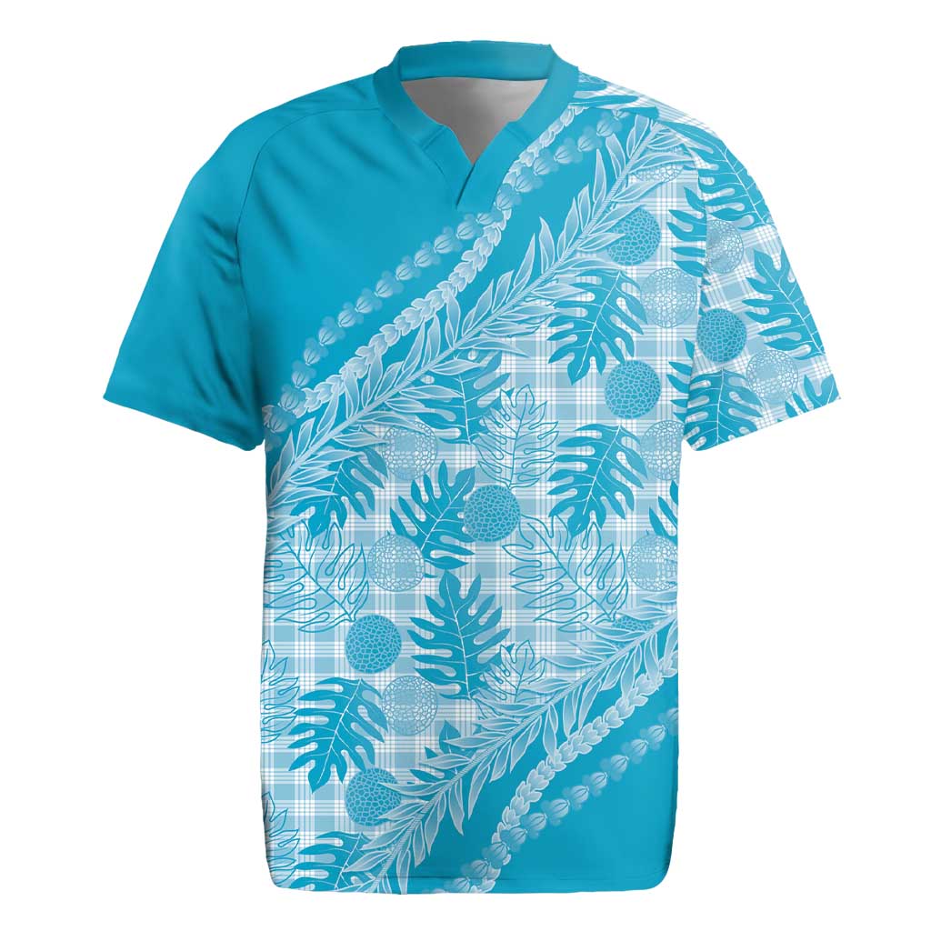 Hawaii Breadfruit Palaka Rugby Jersey Polu Maile Lei - Polynesian Pride