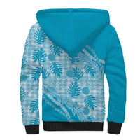Hawaii Breadfruit Palaka Sherpa Hoodie Polu Maile Lei - Polynesian Pride