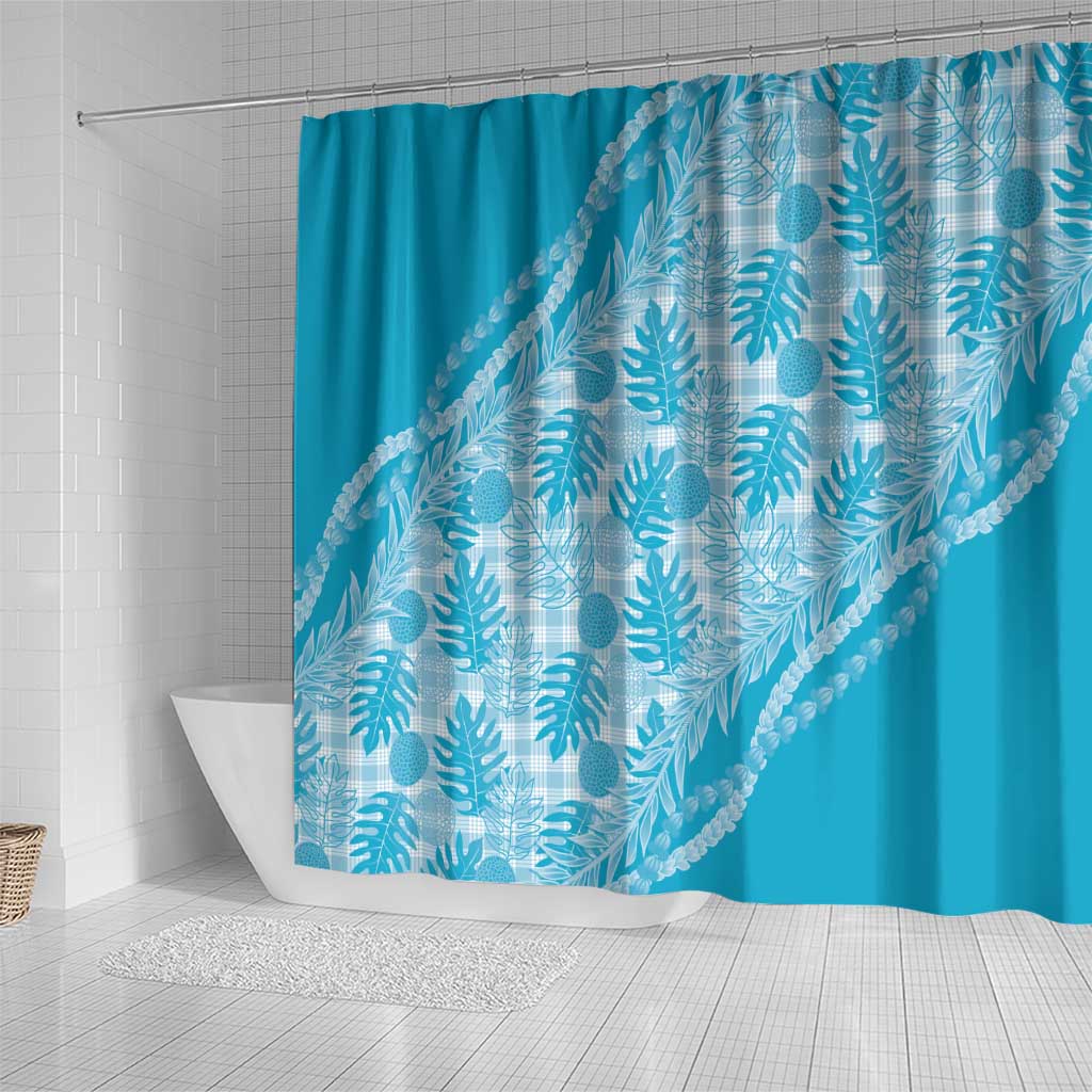 Hawaii Breadfruit Palaka Shower Curtain Polu Maile Lei - Polynesian Pride
