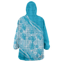 Hawaii Breadfruit Palaka Wearable Blanket Hoodie Polu Maile Lei - Polynesian Pride