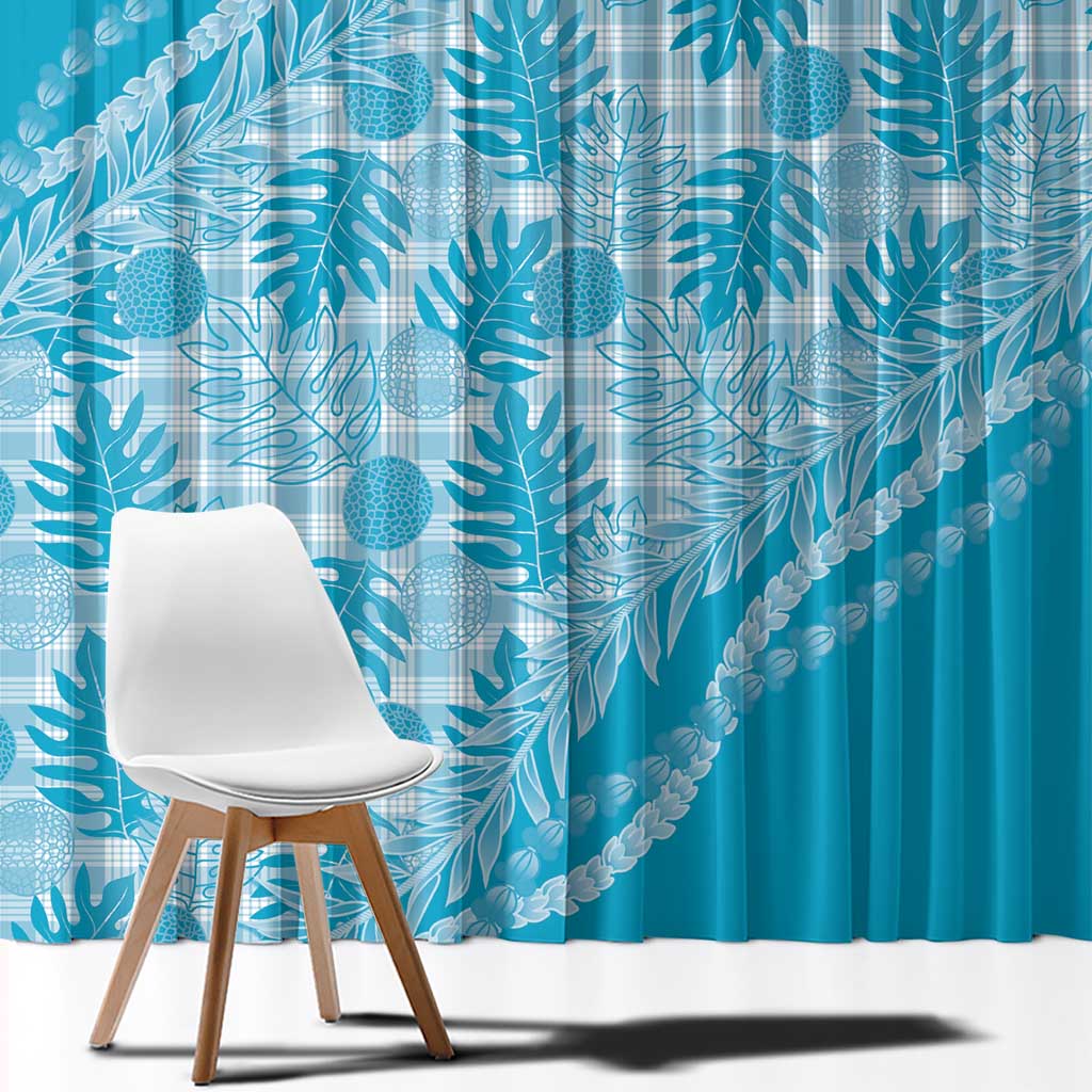 Hawaii Breadfruit Palaka Window Curtain Polu Maile Lei - Polynesian Pride
