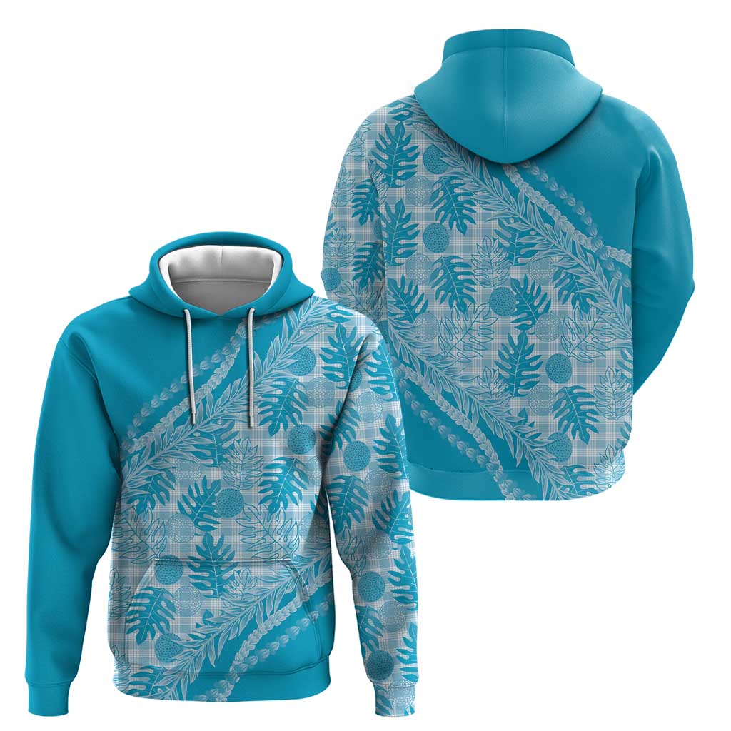 Hawaii Breadfruit Palaka Zip Hoodie Polu Maile Lei - Polynesian Pride