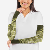 Hawaii Breadfruit Palaka Arm Sleeves Omaomao Maile Lei - Polynesian Pride