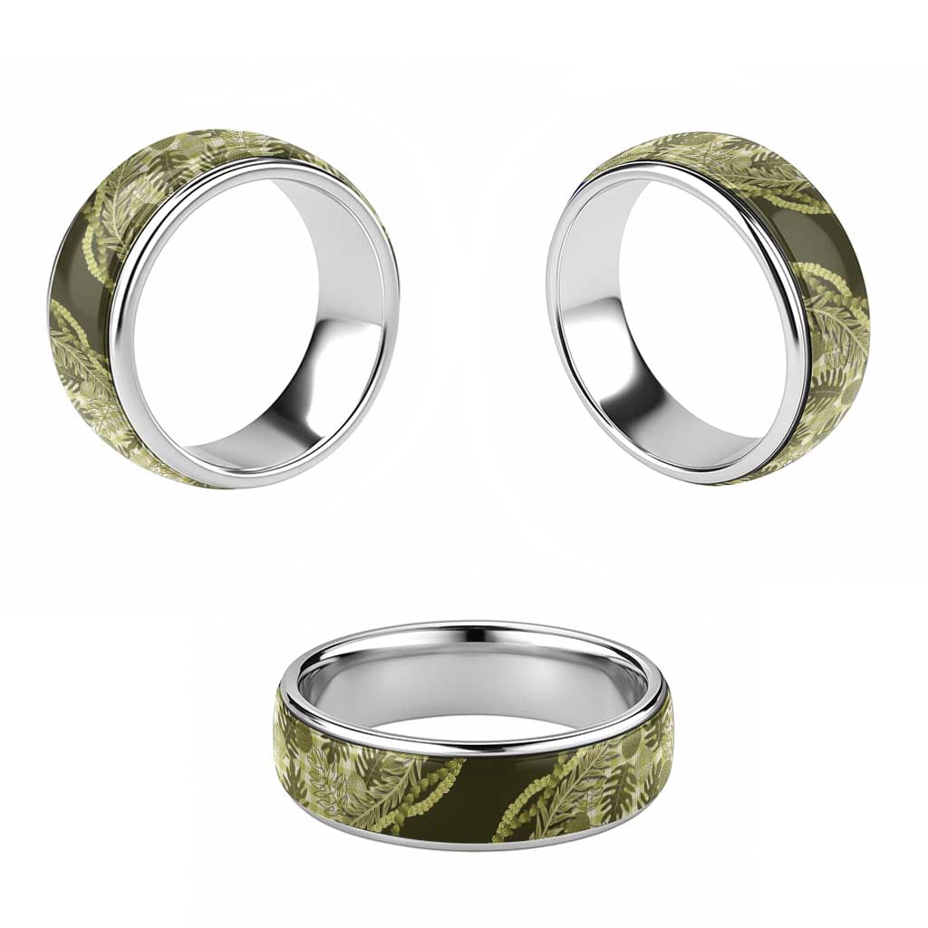 Hawaii Breadfruit Palaka Classic Ring Omaomao Maile Lei - Polynesian Pride