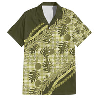 Hawaii Breadfruit Palaka Family Matching Tank Maxi Dress and Hawaiian Shirt Omaomao Maile Lei - Polynesian Pride