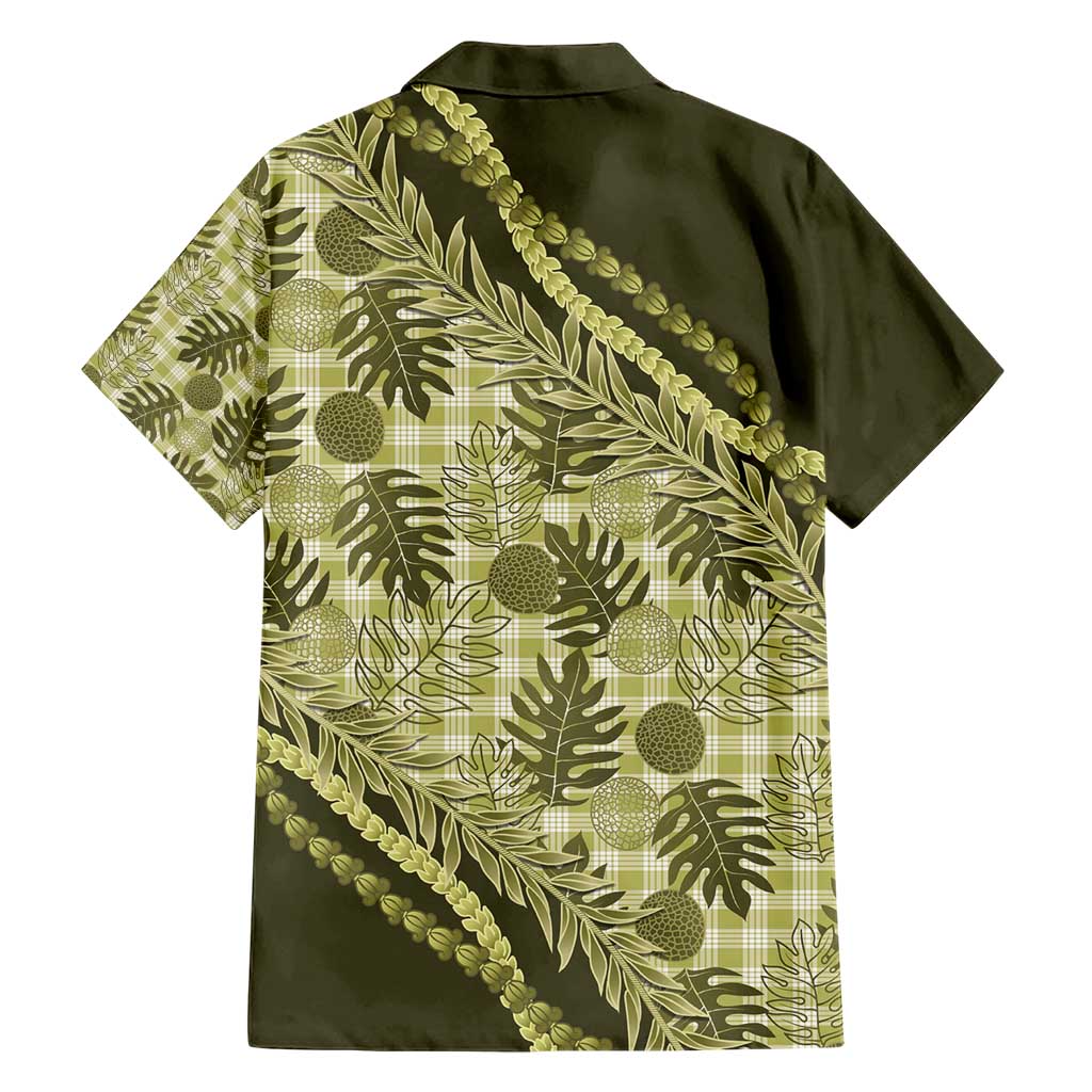 Hawaii Breadfruit Palaka Hawaiian Shirt Omaomao Maile Lei - Polynesian Pride