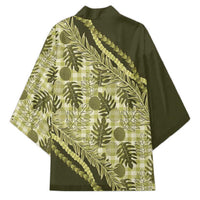 Hawaii Breadfruit Palaka Kimono Omaomao Maile Lei - Polynesian Pride
