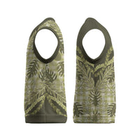 Hawaii Breadfruit Palaka Christmas Knitted V-Neck Vest Omaomao Maile Lei - Polynesian Pride