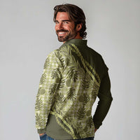 Hawaii Breadfruit Palaka Long Sleeve Polo Shirt Omaomao Maile Lei - Polynesian Pride