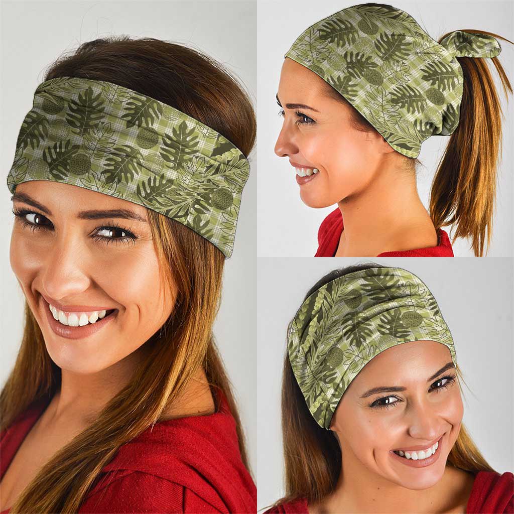 Hawaii Breadfruit Palaka Neck Gaiter Omaomao Maile Lei - Polynesian Pride