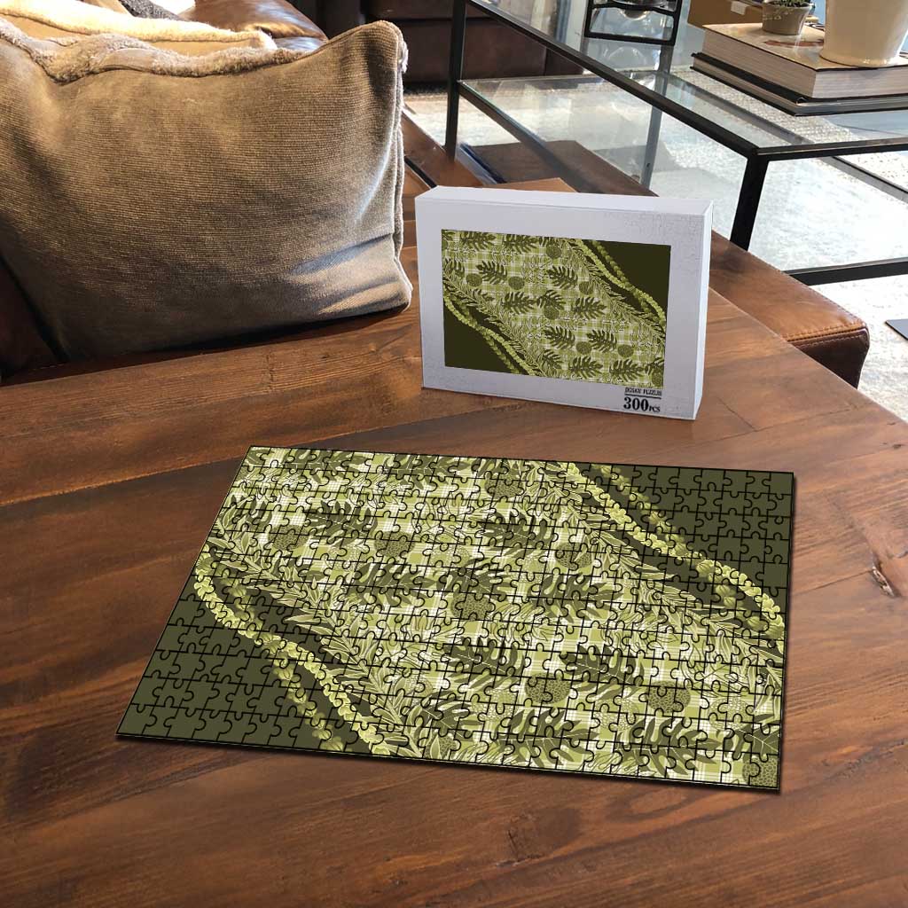 Hawaii Breadfruit Palaka Puzzle Omaomao Maile Lei - Polynesian Pride