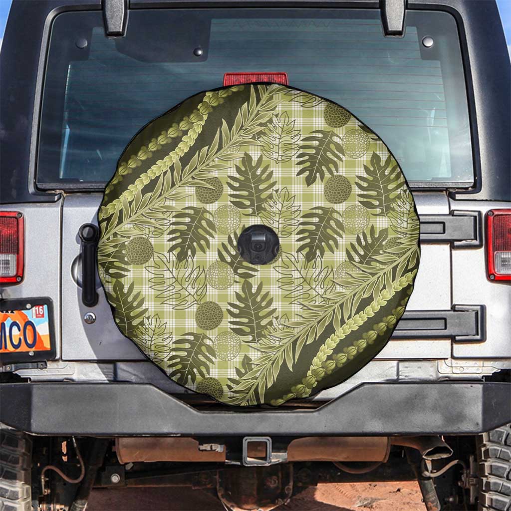 Hawaii Breadfruit Palaka Spare Tire Cover Omaomao Maile Lei - Polynesian Pride