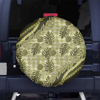 Hawaii Breadfruit Palaka Spare Tire Cover Omaomao Maile Lei - Polynesian Pride