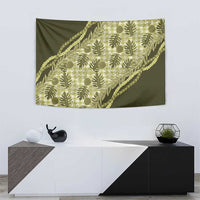 Hawaii Breadfruit Palaka Tapestry Omaomao Maile Lei - Polynesian Pride