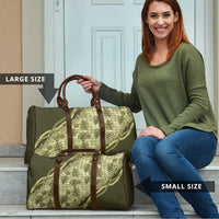 Hawaii Breadfruit Palaka Travel Bag Omaomao Maile Lei - Polynesian Pride