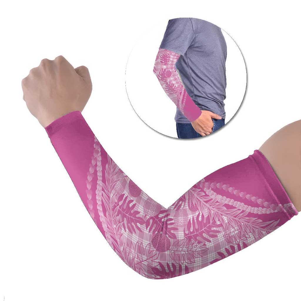 Hawaii Breadfruit Palaka Arm Sleeves Omaomao Ulaula Maile Lei - Polynesian Pride