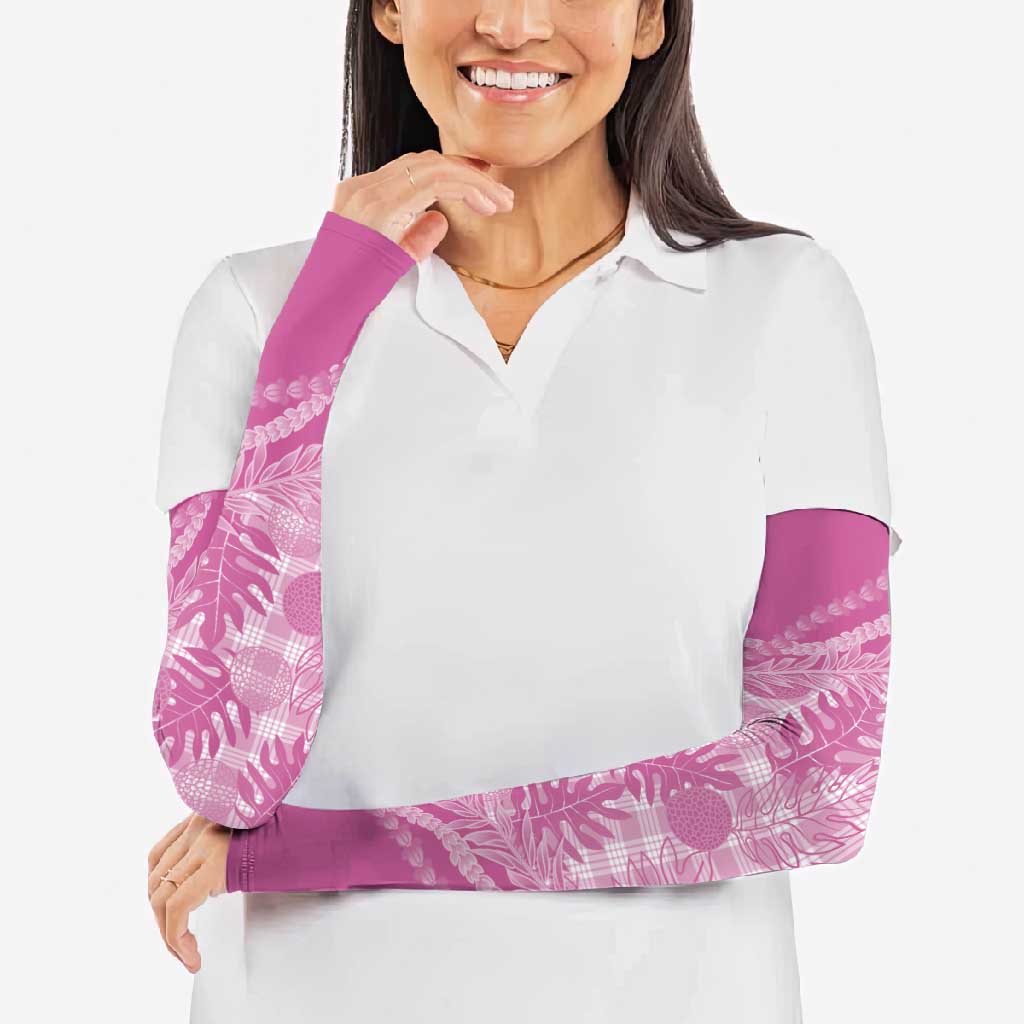 Hawaii Breadfruit Palaka Arm Sleeves Omaomao Ulaula Maile Lei - Polynesian Pride