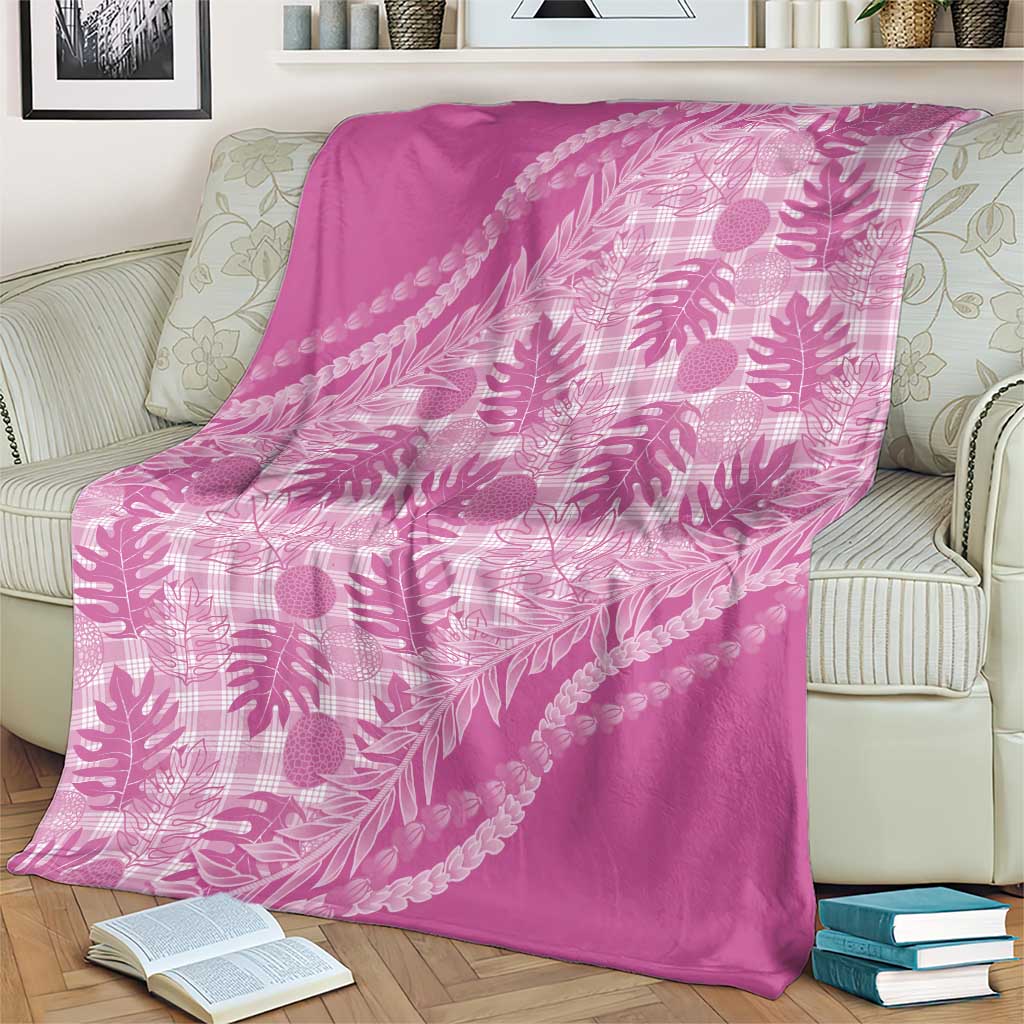 Hawaii Breadfruit Palaka Blanket Omaomao Ulaula Maile Lei - Polynesian Pride