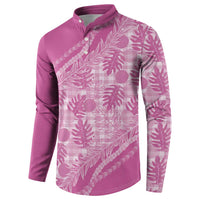 Hawaii Breadfruit Palaka Button Sweatshirt Omaomao Ulaula Maile Lei - Polynesian Pride