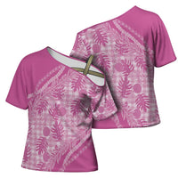 Hawaii Breadfruit Palaka Cross Shoulder Shirt Omaomao Ulaula Maile Lei - Polynesian Pride