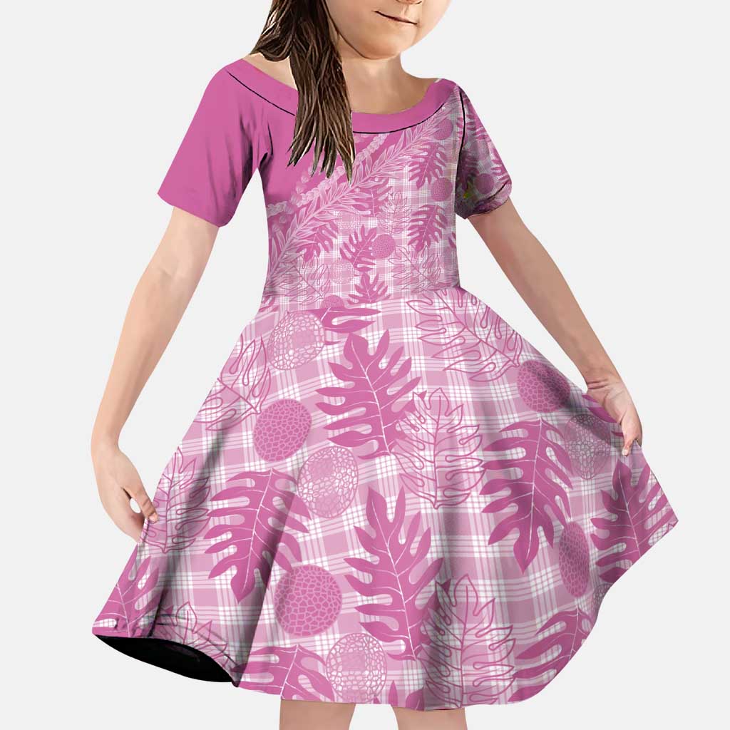 Hawaii Breadfruit Palaka Family Matching Puletasi and Hawaiian Shirt Omaomao Ulaula Maile Lei - Polynesian Pride