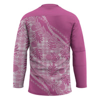 Hawaii Breadfruit Palaka Hockey Jersey Omaomao Ulaula Maile Lei - Polynesian Pride