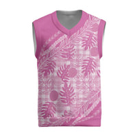 Hawaii Breadfruit Palaka Christmas Knitted V-Neck Vest Omaomao Ulaula Maile Lei - Polynesian Pride