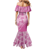 Hawaii Breadfruit Palaka Mermaid Dress Omaomao Ulaula Maile Lei - Polynesian Pride