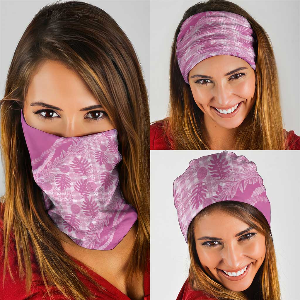 Hawaii Breadfruit Palaka Neck Gaiter Omaomao Ulaula Maile Lei - Polynesian Pride