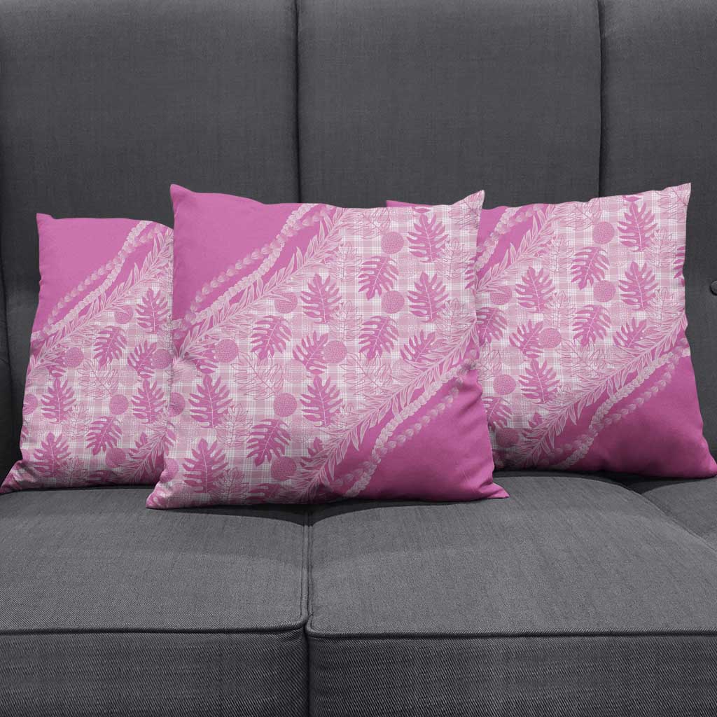 Hawaii Breadfruit Palaka Pillow Cover Omaomao Ulaula Maile Lei - Polynesian Pride