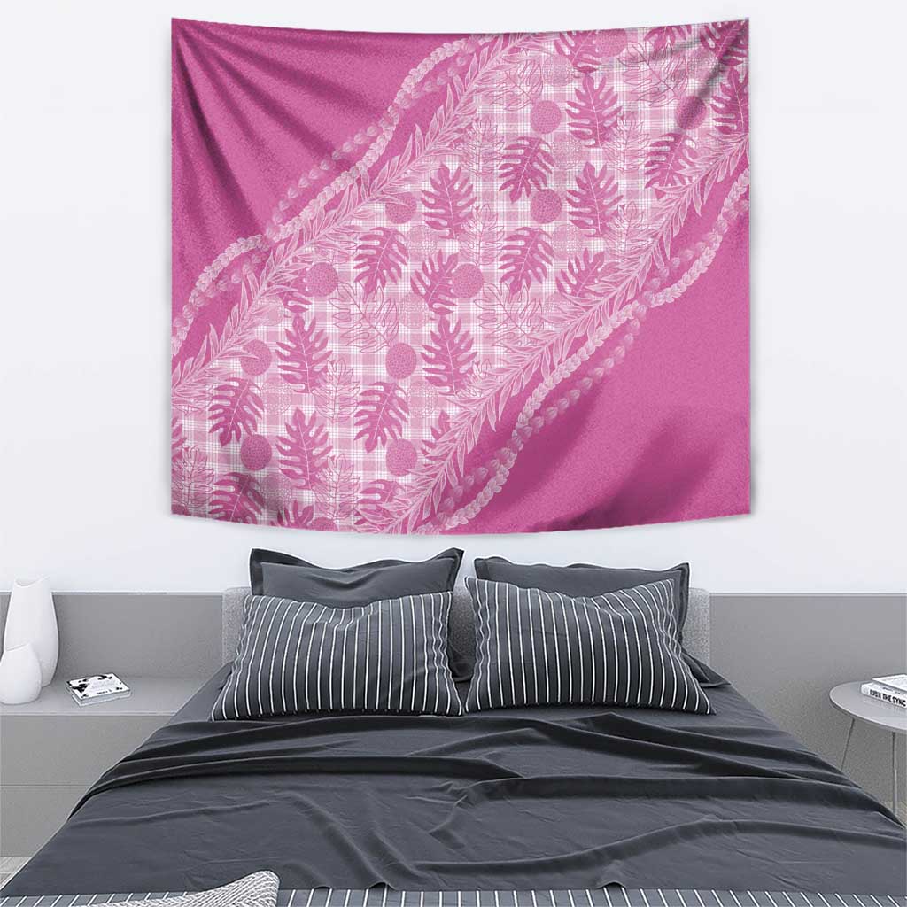 Hawaii Breadfruit Palaka Tapestry Omaomao Ulaula Maile Lei - Polynesian Pride