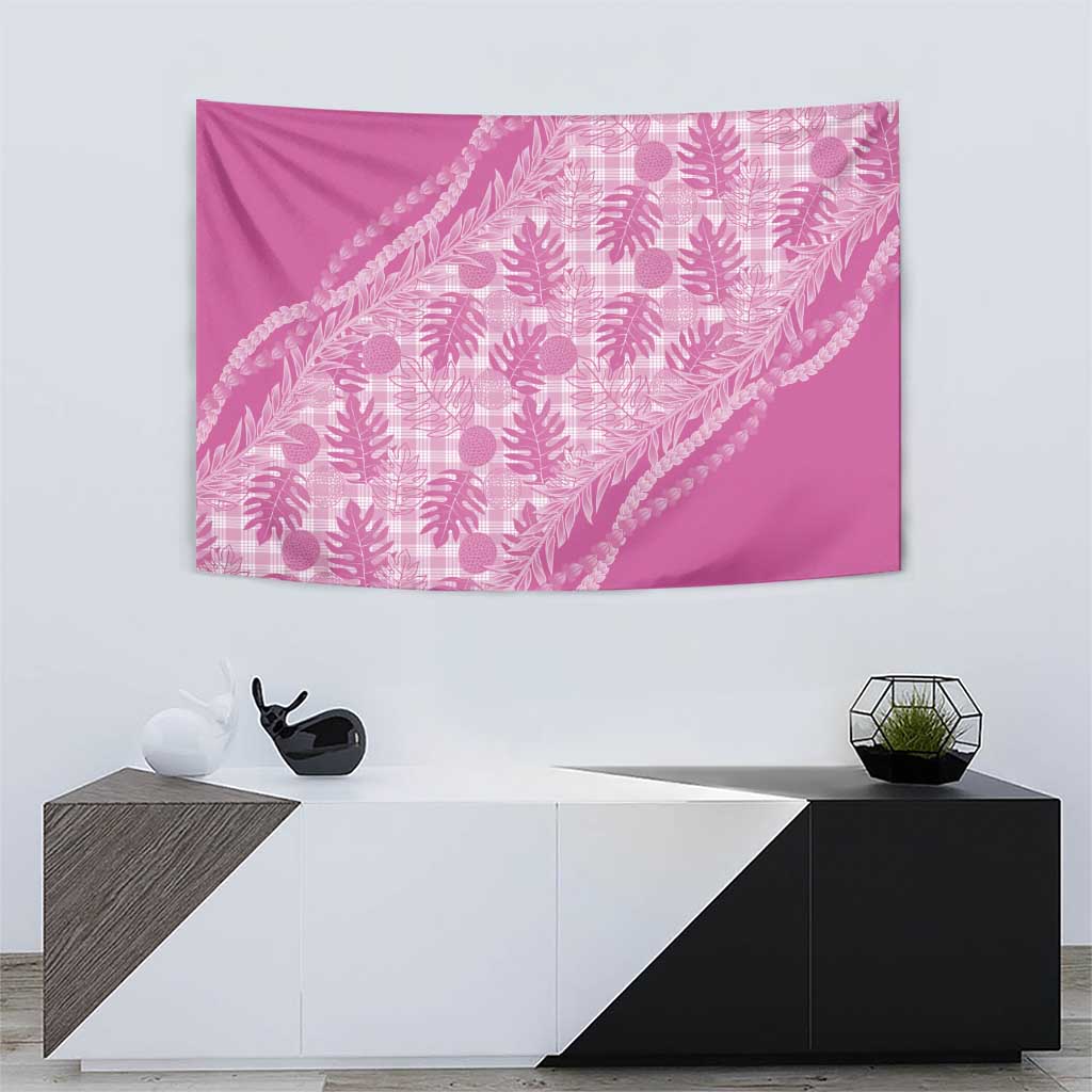 Hawaii Breadfruit Palaka Tapestry Omaomao Ulaula Maile Lei - Polynesian Pride