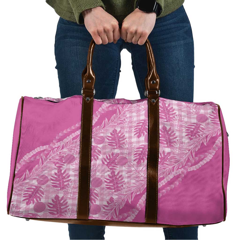 Hawaii Breadfruit Palaka Travel Bag Omaomao Ulaula Maile Lei - Polynesian Pride