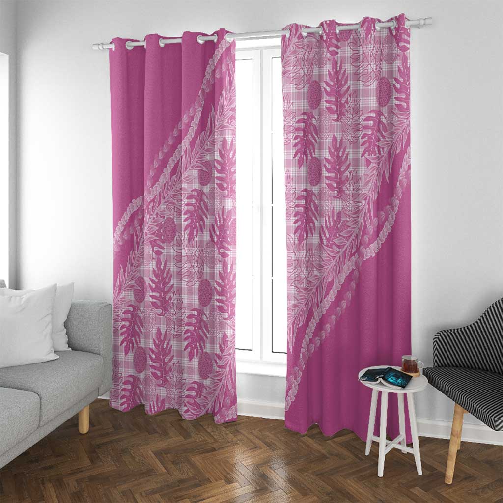 Hawaii Breadfruit Palaka Window Curtain Omaomao Ulaula Maile Lei - Polynesian Pride