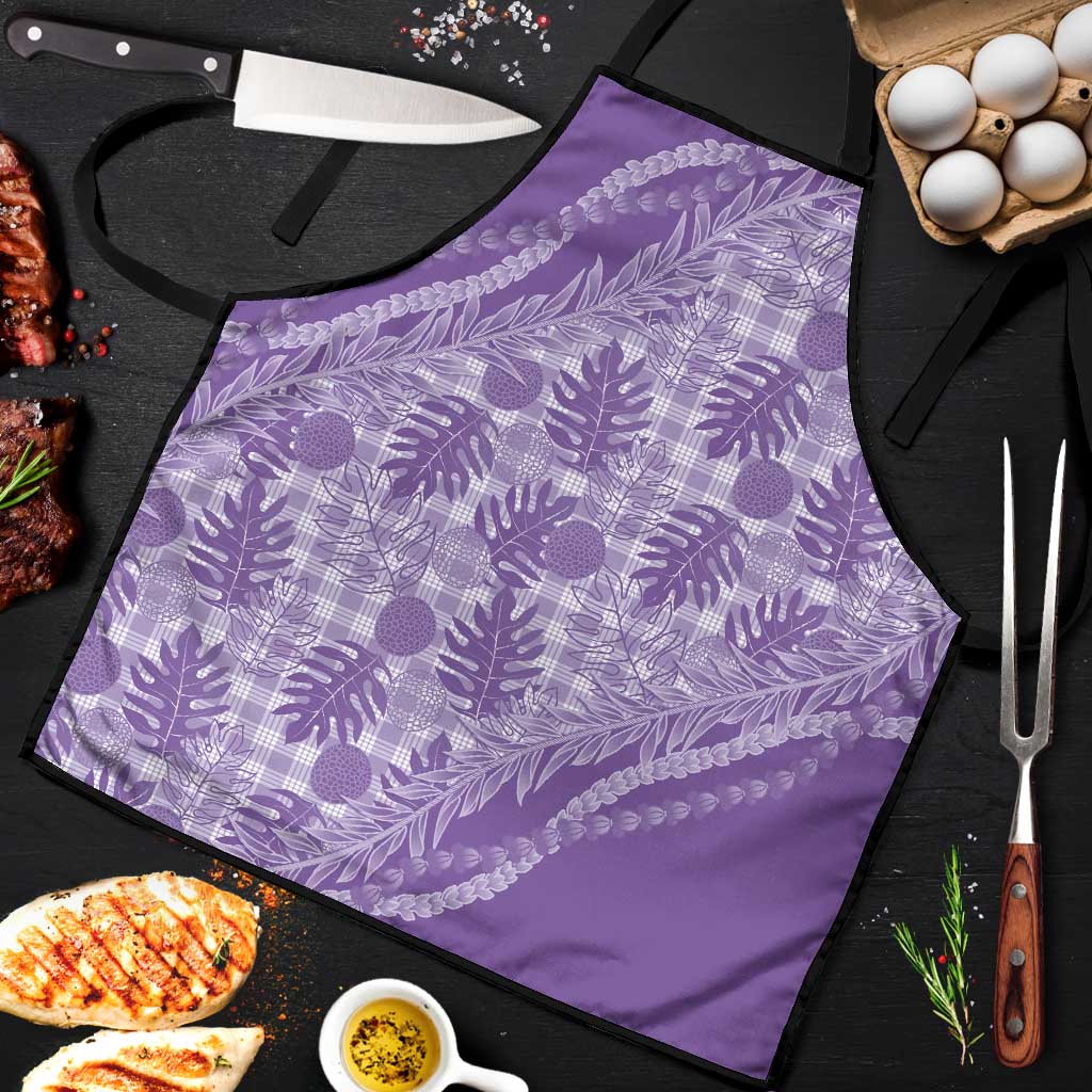 Hawaii Breadfruit Palaka Apron Poni Maile Lei - Polynesian Pride