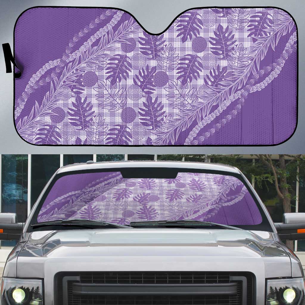Hawaii Breadfruit Palaka Auto Sun Shade Poni Maile Lei - Polynesian Pride