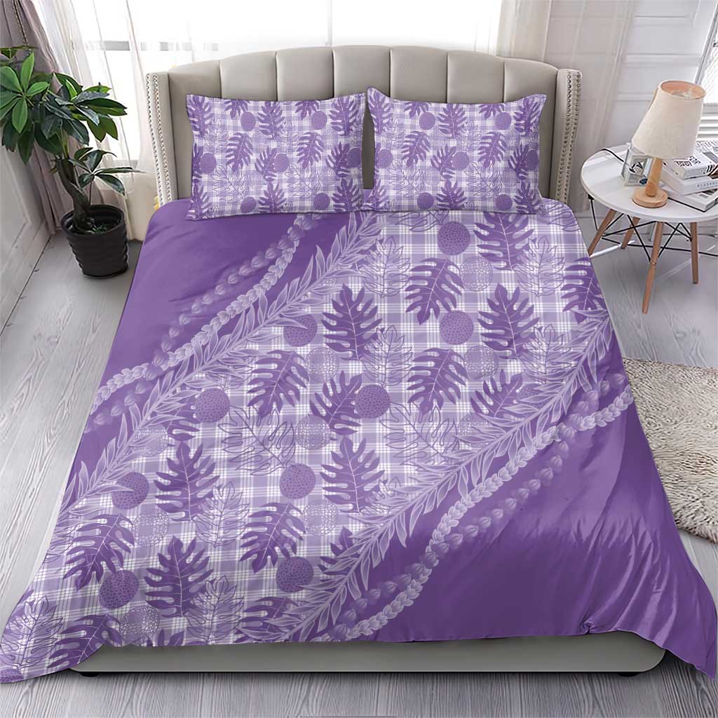 Hawaii Breadfruit Palaka Bedding Set Poni Maile Lei - Polynesian Pride