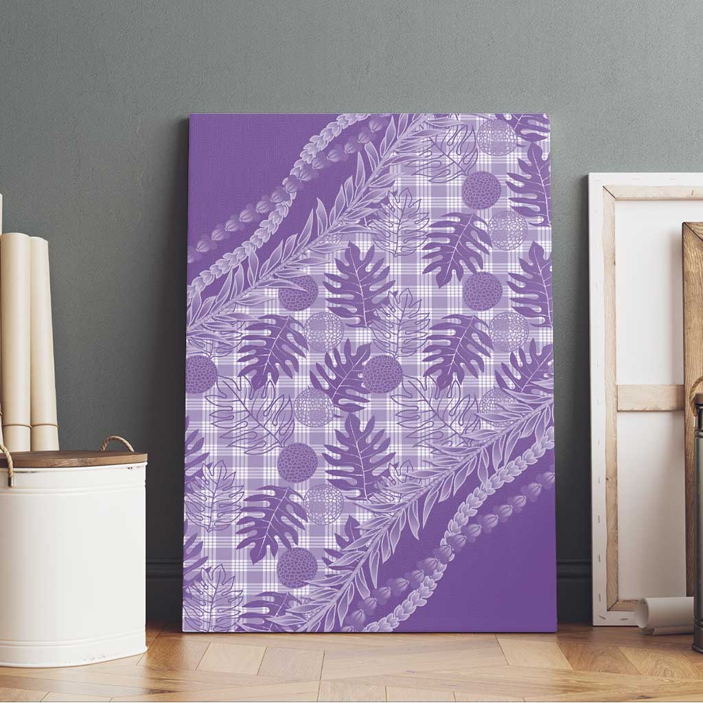 Hawaii Breadfruit Palaka Canvas Wall Art Poni Maile Lei - Polynesian Pride