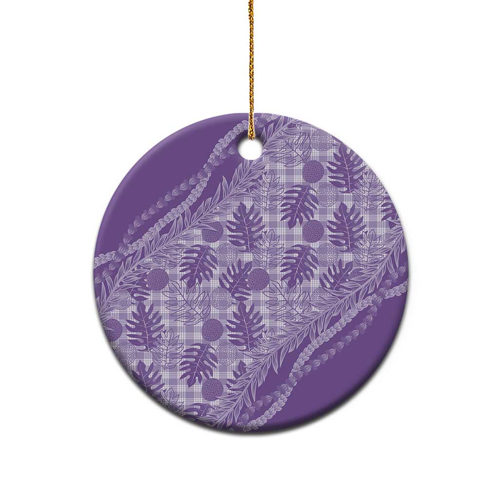 Hawaii Breadfruit Palaka Ceramic Ornament Poni Maile Lei - Polynesian Pride