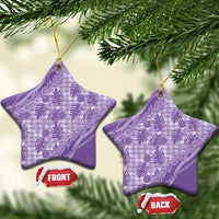 Hawaii Breadfruit Palaka Ceramic Ornament Poni Maile Lei - Polynesian Pride