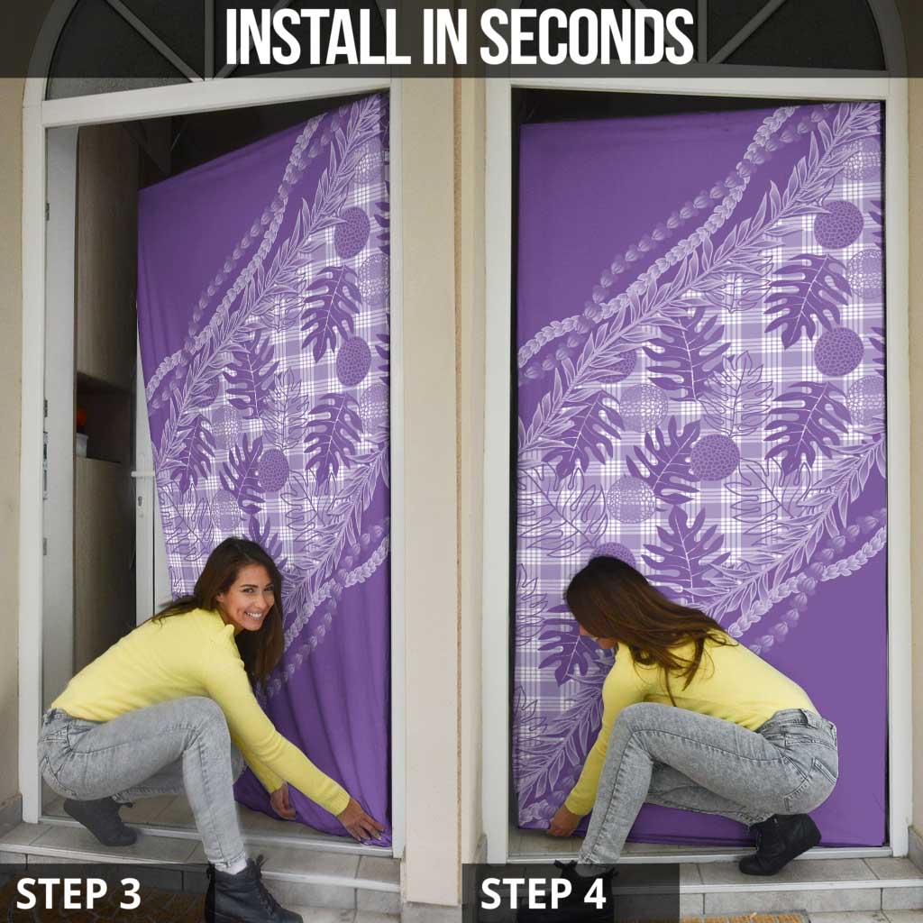 Hawaii Breadfruit Palaka Door Cover Poni Maile Lei - Polynesian Pride