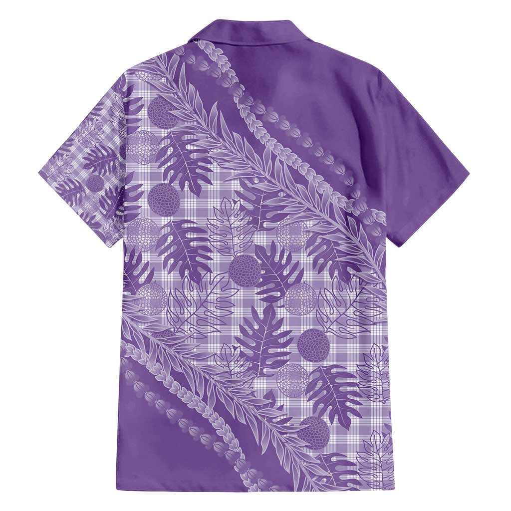 Hawaii Breadfruit Palaka Family Matching Long Sleeve Bodycon Dress and Hawaiian Shirt Poni Maile Lei - Polynesian Pride