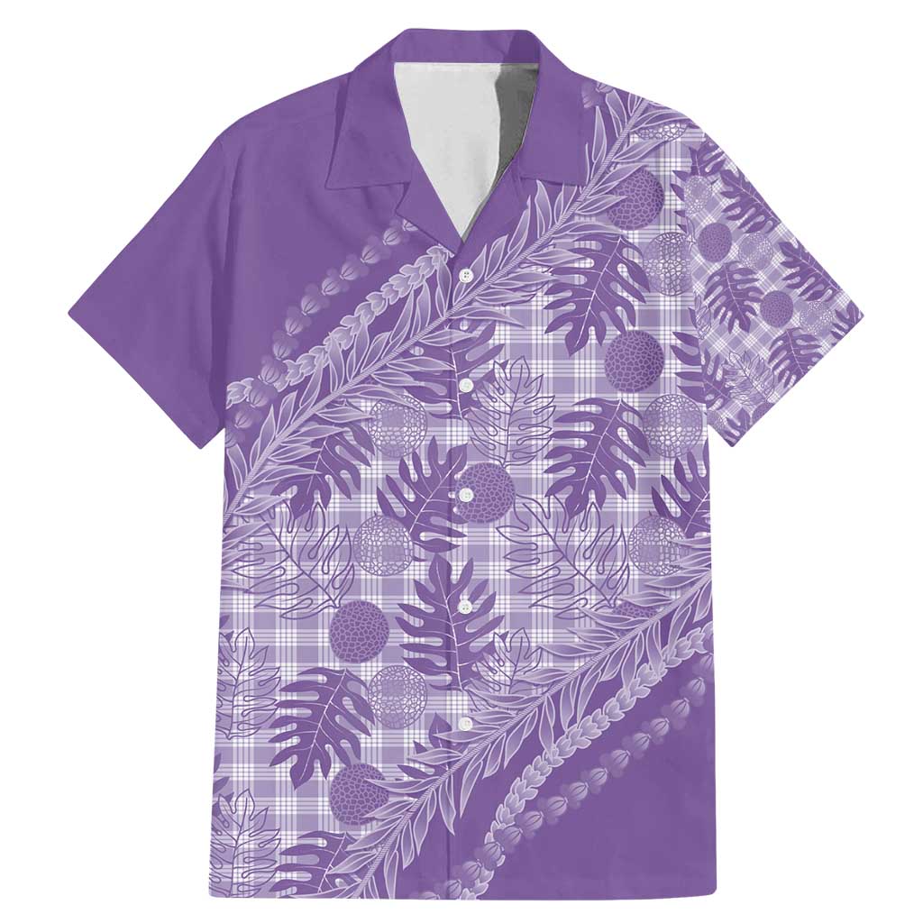 Hawaii Breadfruit Palaka Family Matching Mermaid Dress and Hawaiian Shirt Poni Maile Lei - Polynesian Pride