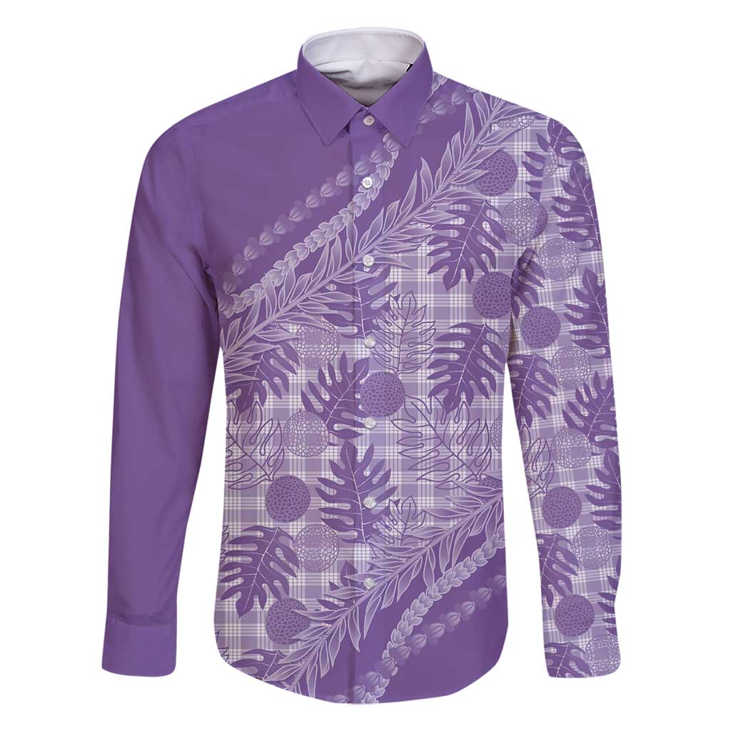 Hawaii Breadfruit Palaka Family Matching Mermaid Dress and Hawaiian Shirt Poni Maile Lei - Polynesian Pride