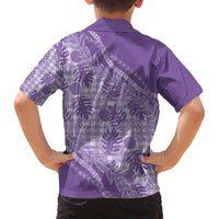 Hawaii Breadfruit Palaka Family Matching Off Shoulder Short Dress and Hawaiian Shirt Poni Maile Lei - Polynesian Pride