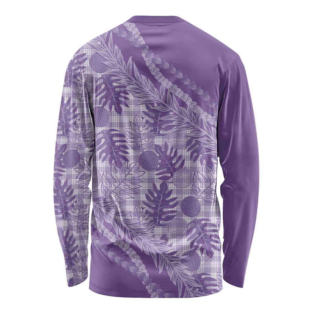 Hawaii Breadfruit Palaka Long Sleeve Shirt Poni Maile Lei - Polynesian Pride