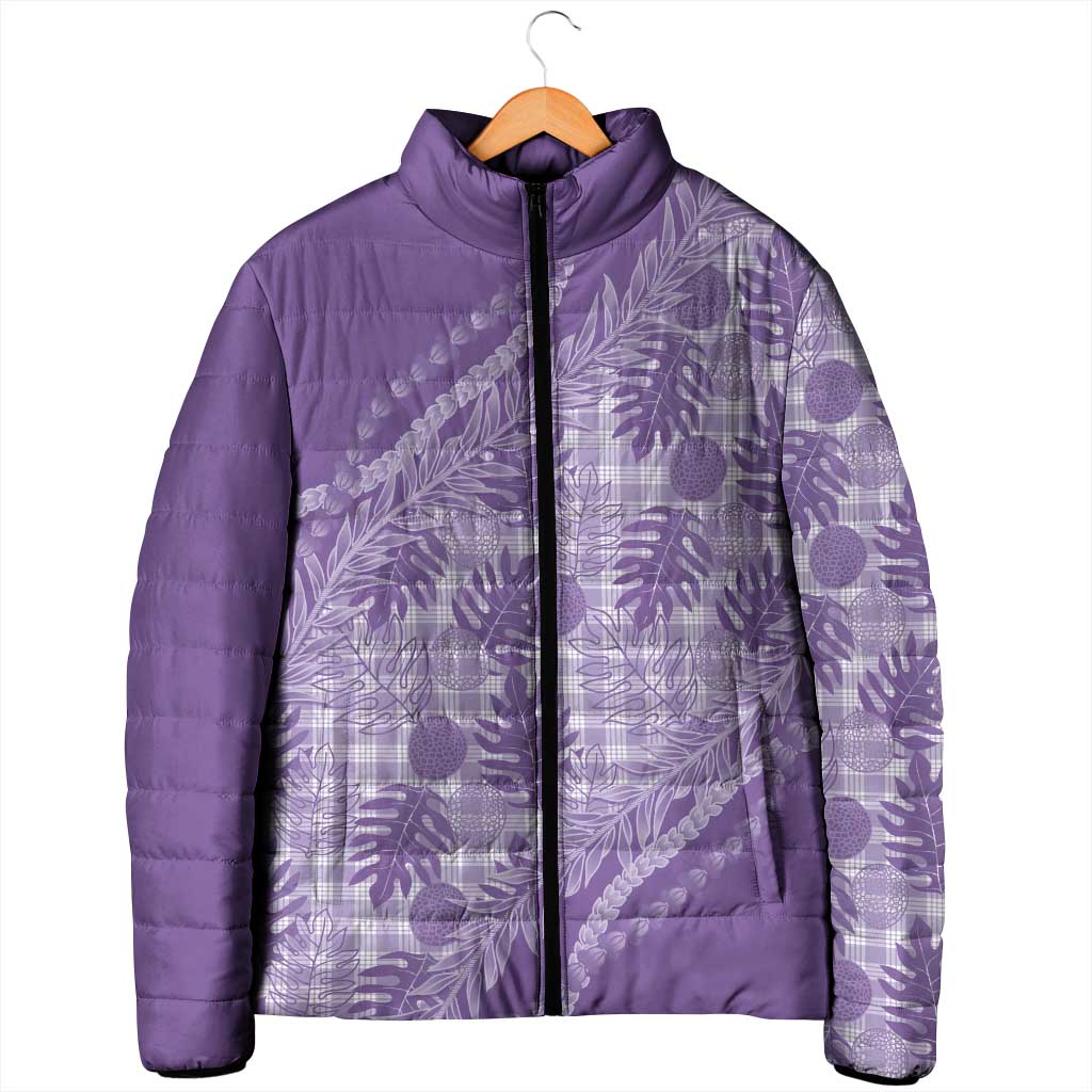 Hawaii Breadfruit Palaka Padded Jacket Poni Maile Lei - Polynesian Pride