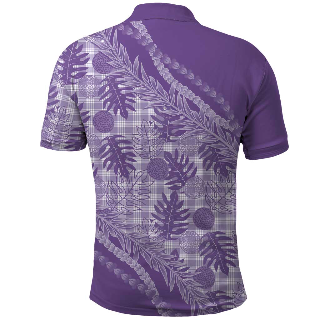 Hawaii Breadfruit Palaka Polo Shirt Poni Maile Lei - Polynesian Pride