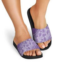 Hawaii Breadfruit Palaka Slide Sandals Poni Maile Lei - Polynesian Pride