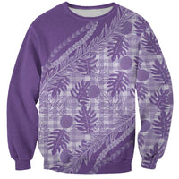 Hawaii Breadfruit Palaka Sweatshirt Poni Maile Lei - Polynesian Pride